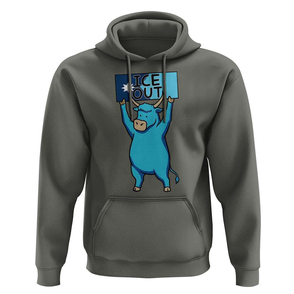 Funny Minnesota Folklore Babe The Blue Ox Hoodie Ice Out