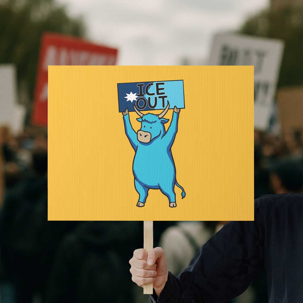 Funny Minnesota Folklore Babe The Blue Ox Protest Sign Ice Out
