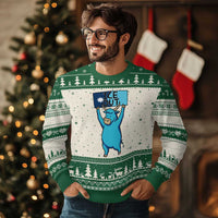 Funny Minnesota Folklore Babe The Blue Ox Ugly Christmas Sweater Ice Out