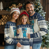 Funny Minnesota Folklore Babe The Blue Ox Ugly Christmas Sweater Ice Out