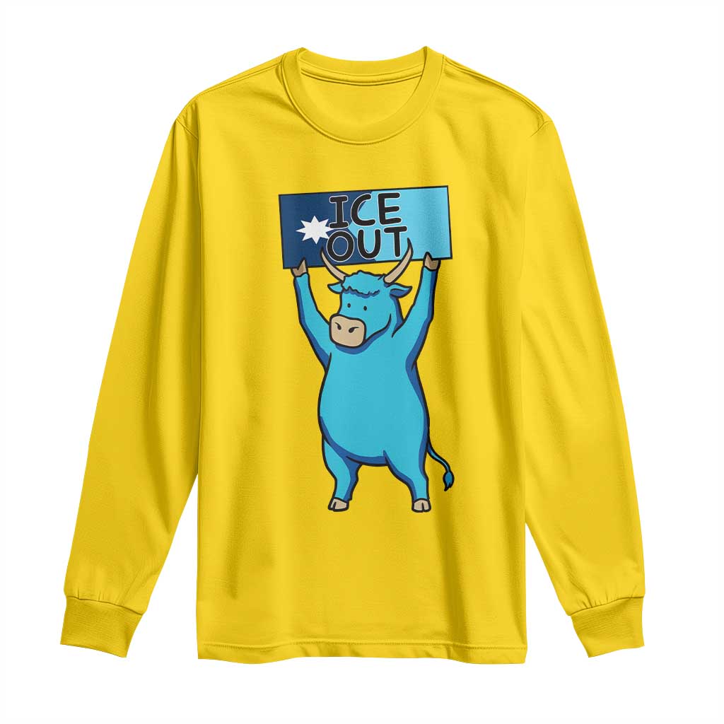 Funny Minnesota Folklore Babe The Blue Ox Long Sleeve Shirt Ice Out