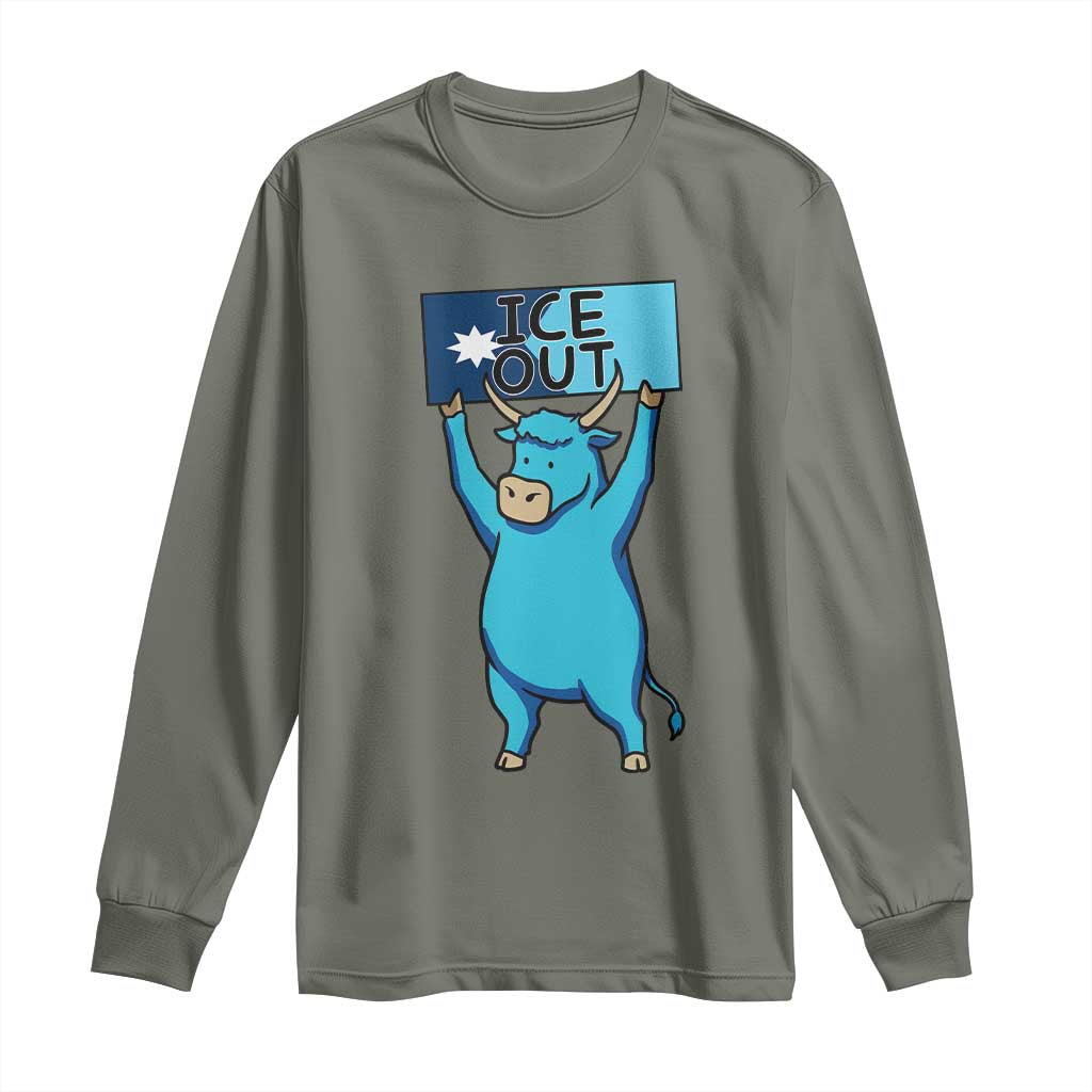 Funny Minnesota Folklore Babe The Blue Ox Long Sleeve Shirt Ice Out