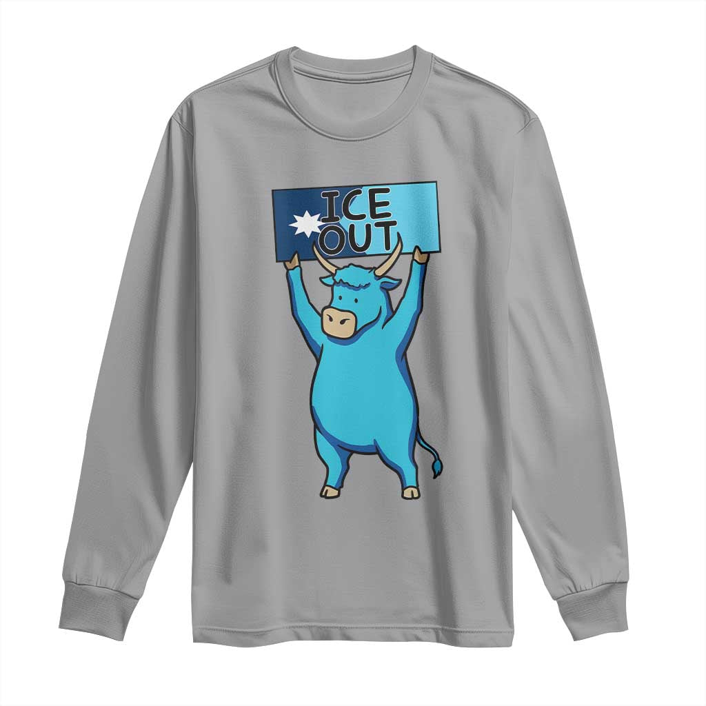 Funny Minnesota Folklore Babe The Blue Ox Long Sleeve Shirt Ice Out