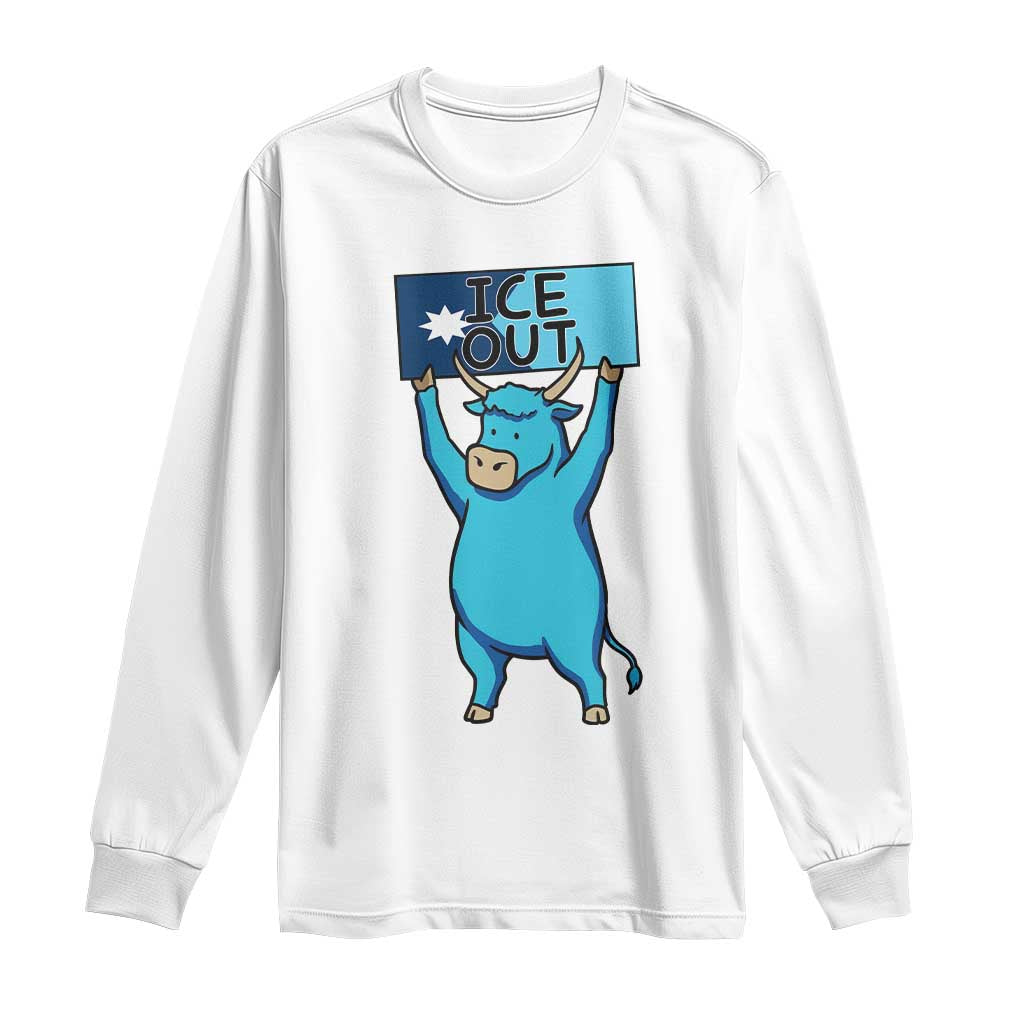 Funny Minnesota Folklore Babe The Blue Ox Long Sleeve Shirt Ice Out