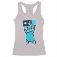 Funny Minnesota Folklore Babe The Blue Ox Racerback Tank Top Ice Out