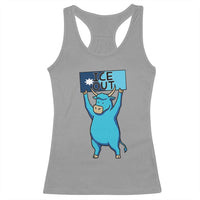 Funny Minnesota Folklore Babe The Blue Ox Racerback Tank Top Ice Out