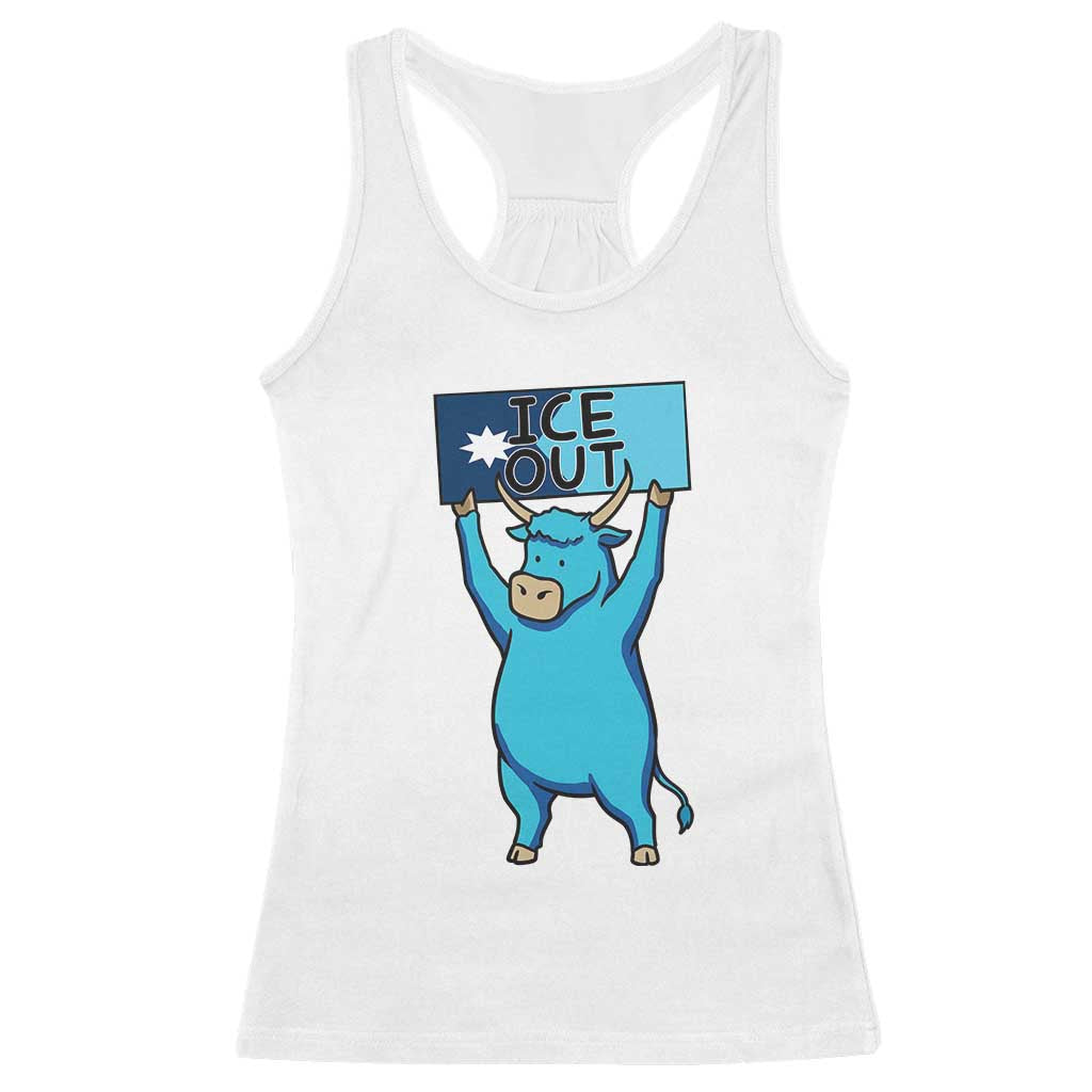 Funny Minnesota Folklore Babe The Blue Ox Racerback Tank Top Ice Out