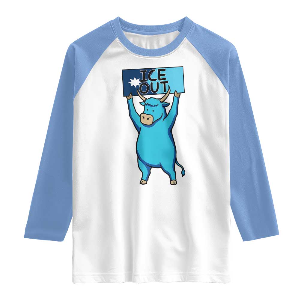 Funny Minnesota Folklore Babe The Blue Ox Raglan Shirt Ice Out