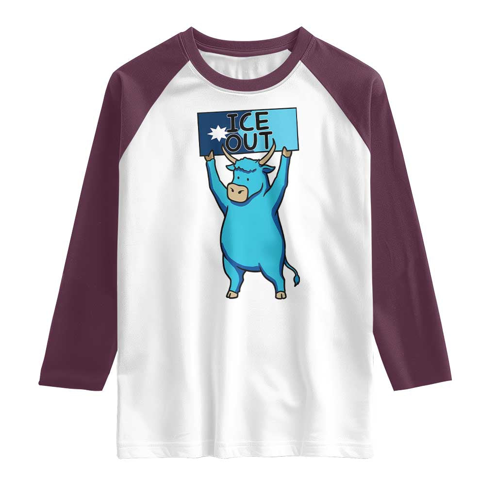 Funny Minnesota Folklore Babe The Blue Ox Raglan Shirt Ice Out
