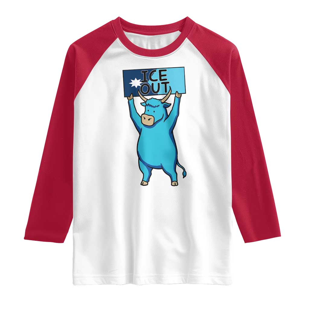 Funny Minnesota Folklore Babe The Blue Ox Raglan Shirt Ice Out