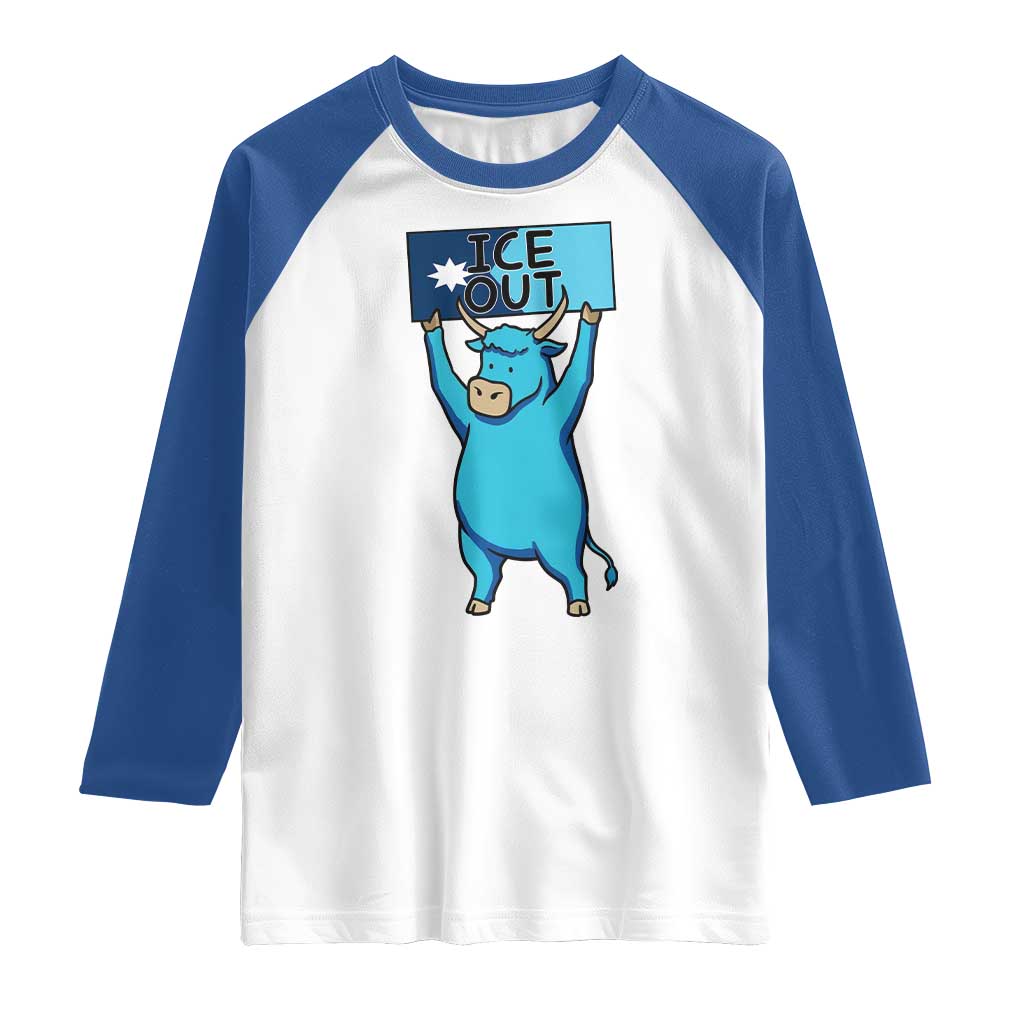 Funny Minnesota Folklore Babe The Blue Ox Raglan Shirt Ice Out
