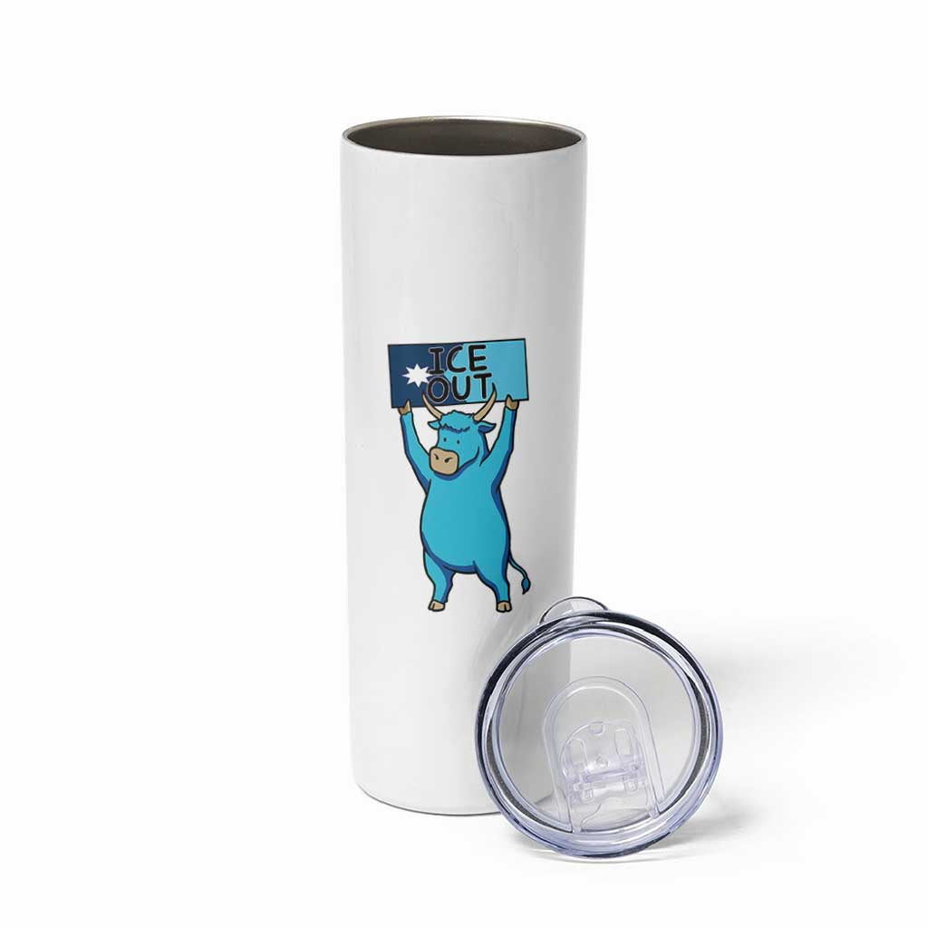 Funny Minnesota Folklore Babe The Blue Ox Skinny Tumbler Ice Out