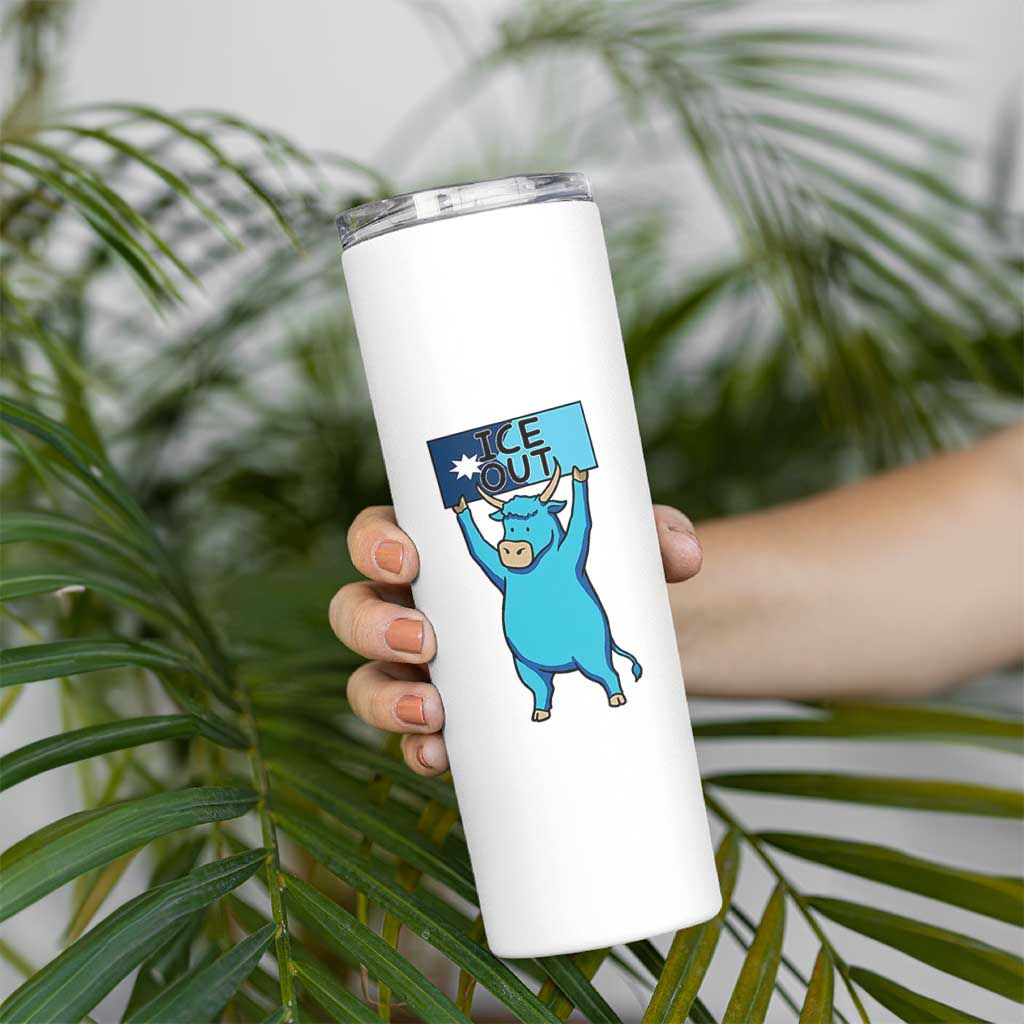 Funny Minnesota Folklore Babe The Blue Ox Skinny Tumbler Ice Out