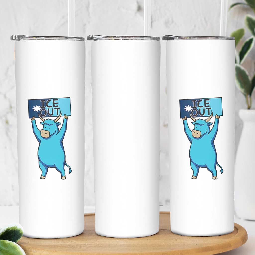 Funny Minnesota Folklore Babe The Blue Ox Skinny Tumbler Ice Out