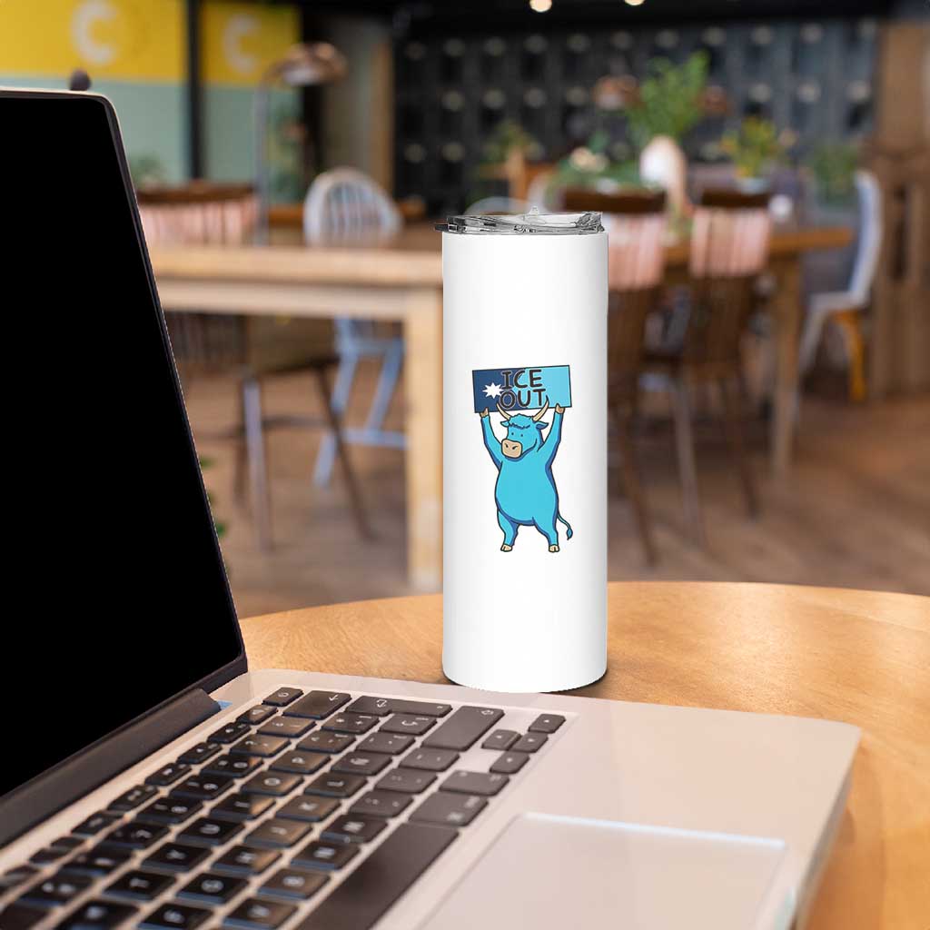 Funny Minnesota Folklore Babe The Blue Ox Skinny Tumbler Ice Out