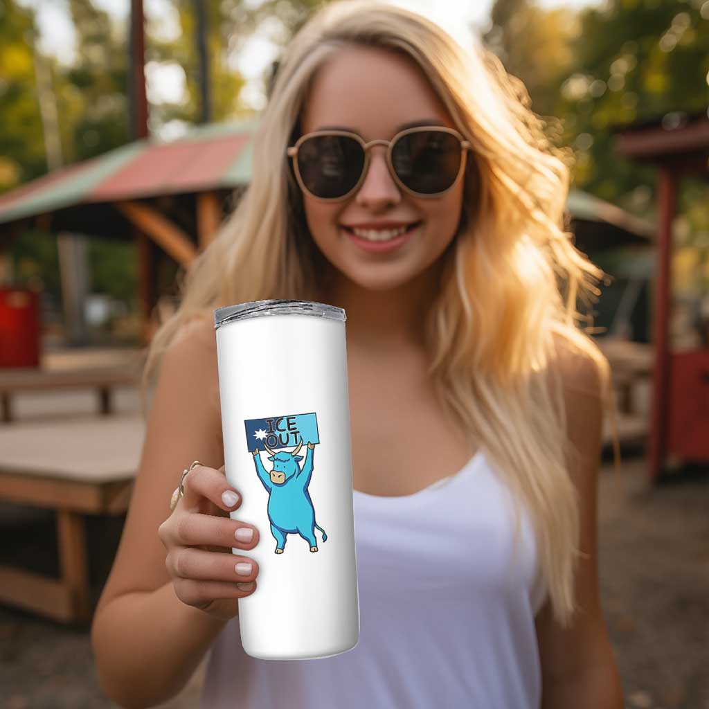 Funny Minnesota Folklore Babe The Blue Ox Skinny Tumbler Ice Out