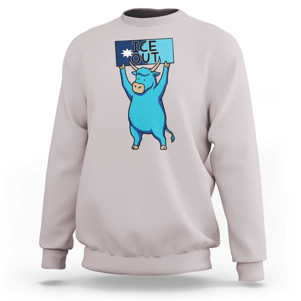 Funny Minnesota Folklore Babe The Blue Ox Sweatshirt Ice Out