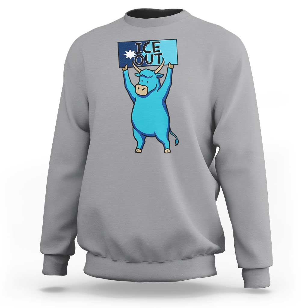 Funny Minnesota Folklore Babe The Blue Ox Sweatshirt Ice Out