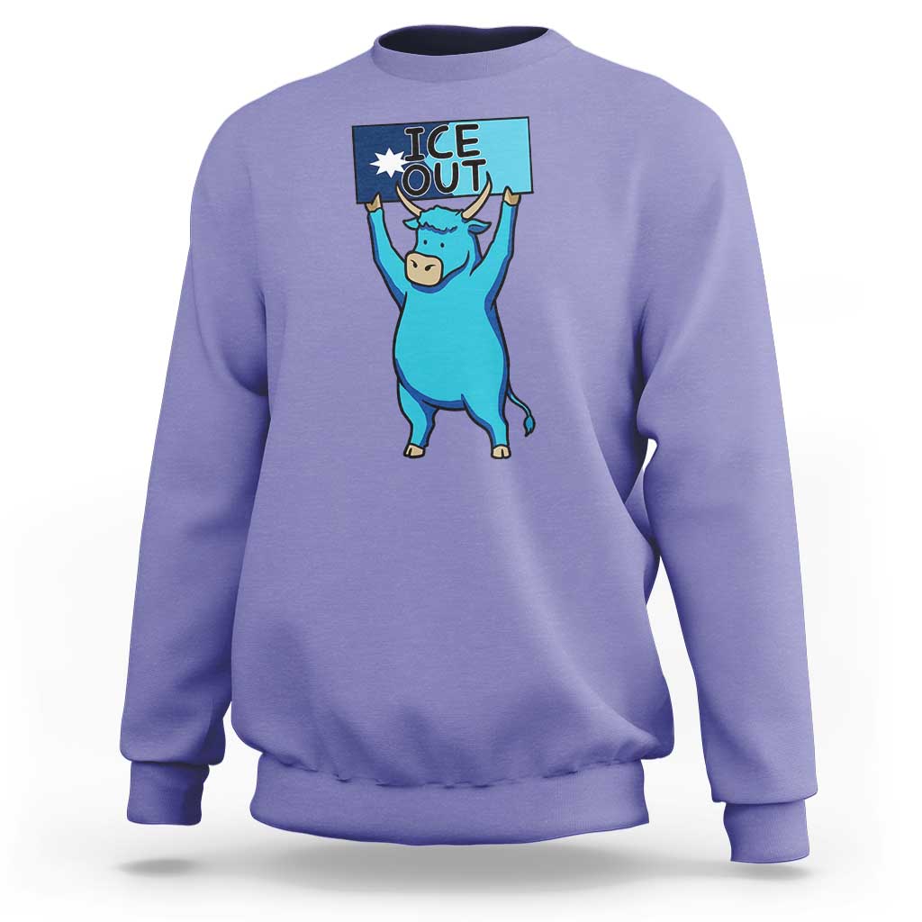 Funny Minnesota Folklore Babe The Blue Ox Sweatshirt Ice Out