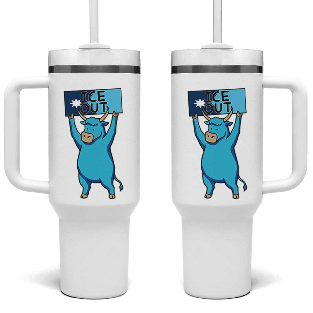 Funny Minnesota Folklore Babe The Blue Ox Tumbler With Handle Ice Out
