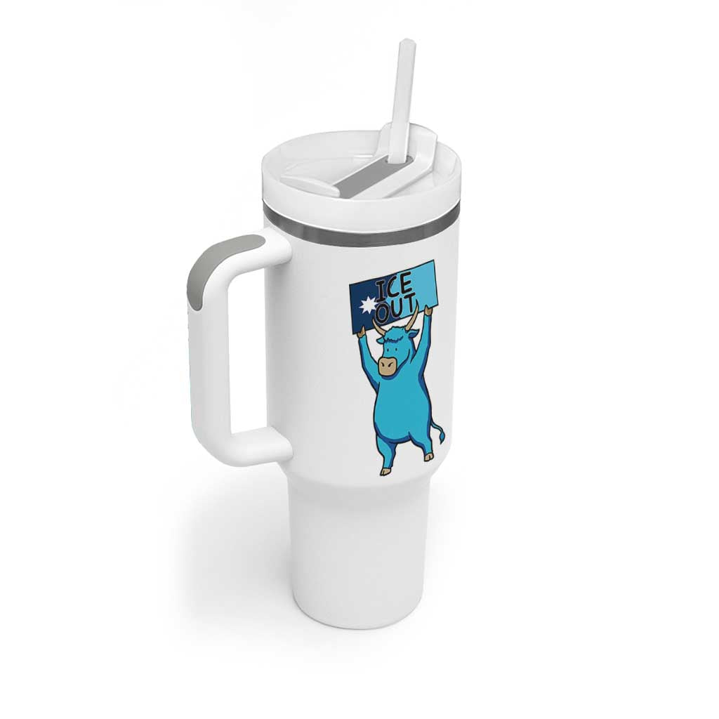 Funny Minnesota Folklore Babe The Blue Ox Tumbler With Handle Ice Out