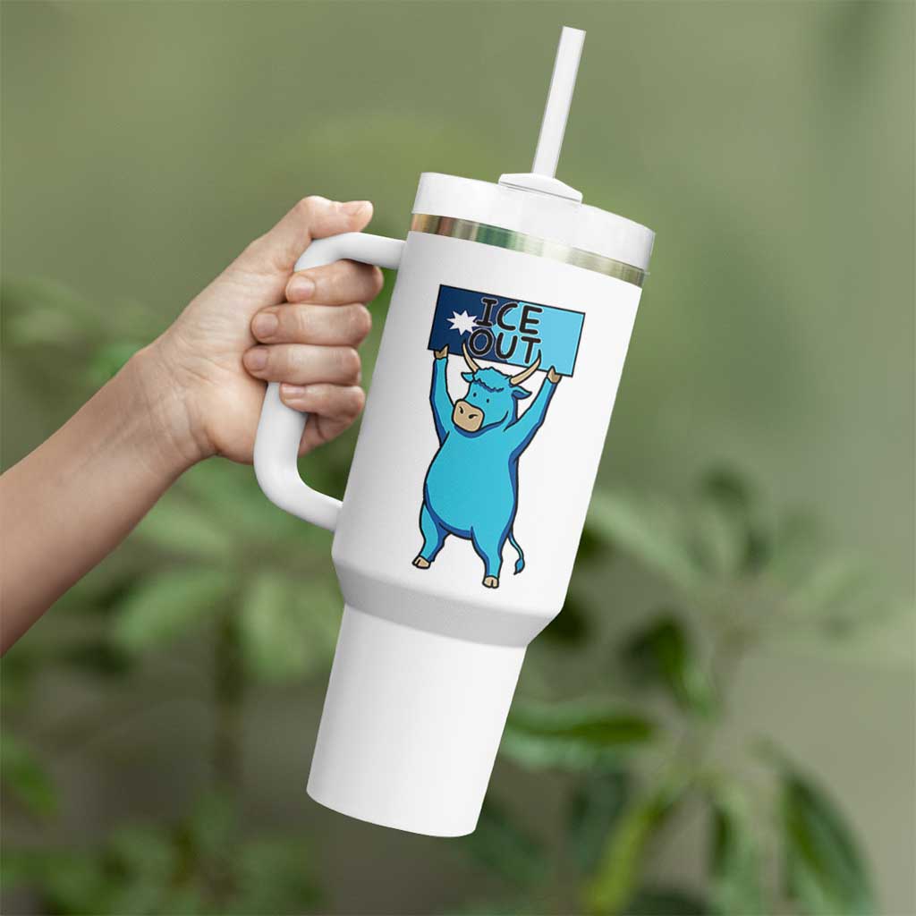 Funny Minnesota Folklore Babe The Blue Ox Tumbler With Handle Ice Out