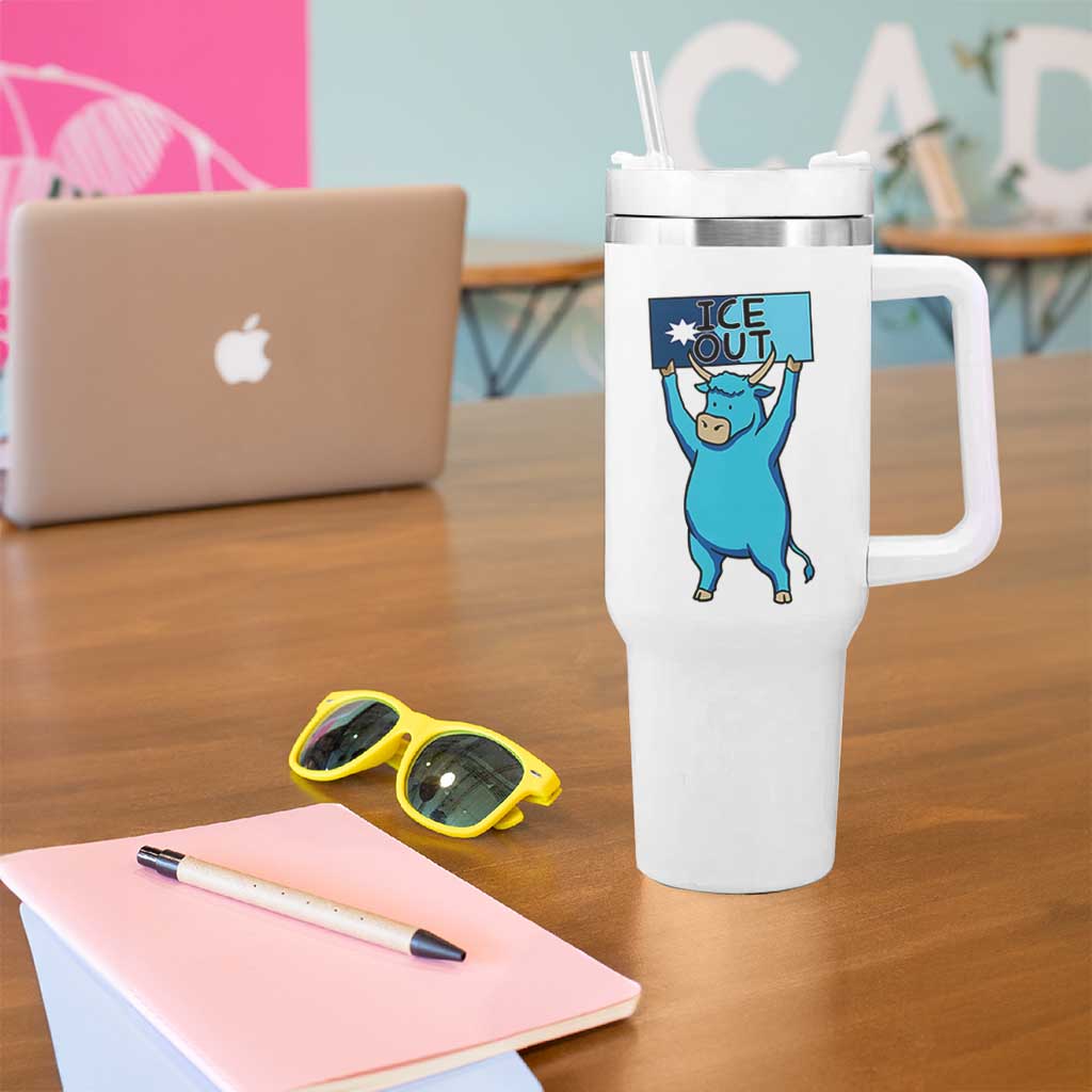 Funny Minnesota Folklore Babe The Blue Ox Tumbler With Handle Ice Out