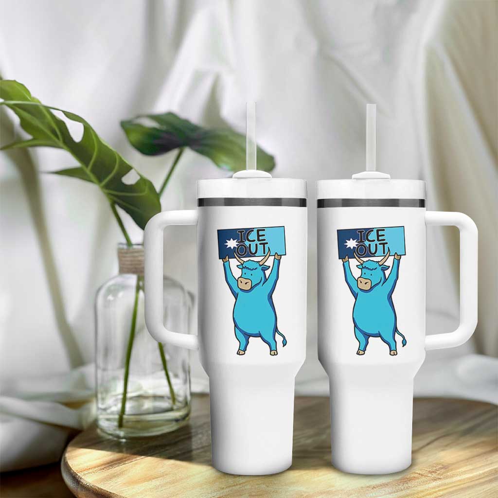 Funny Minnesota Folklore Babe The Blue Ox Tumbler With Handle Ice Out