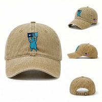 Funny Minnesota Folklore Babe The Blue Ox Washed Cotton Baseball Cap Ice Out