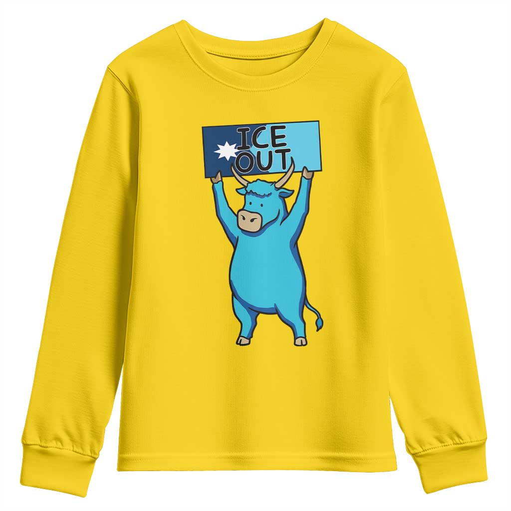 Funny Minnesota Folklore Babe The Blue Ox Youth Sweatshirt Ice Out