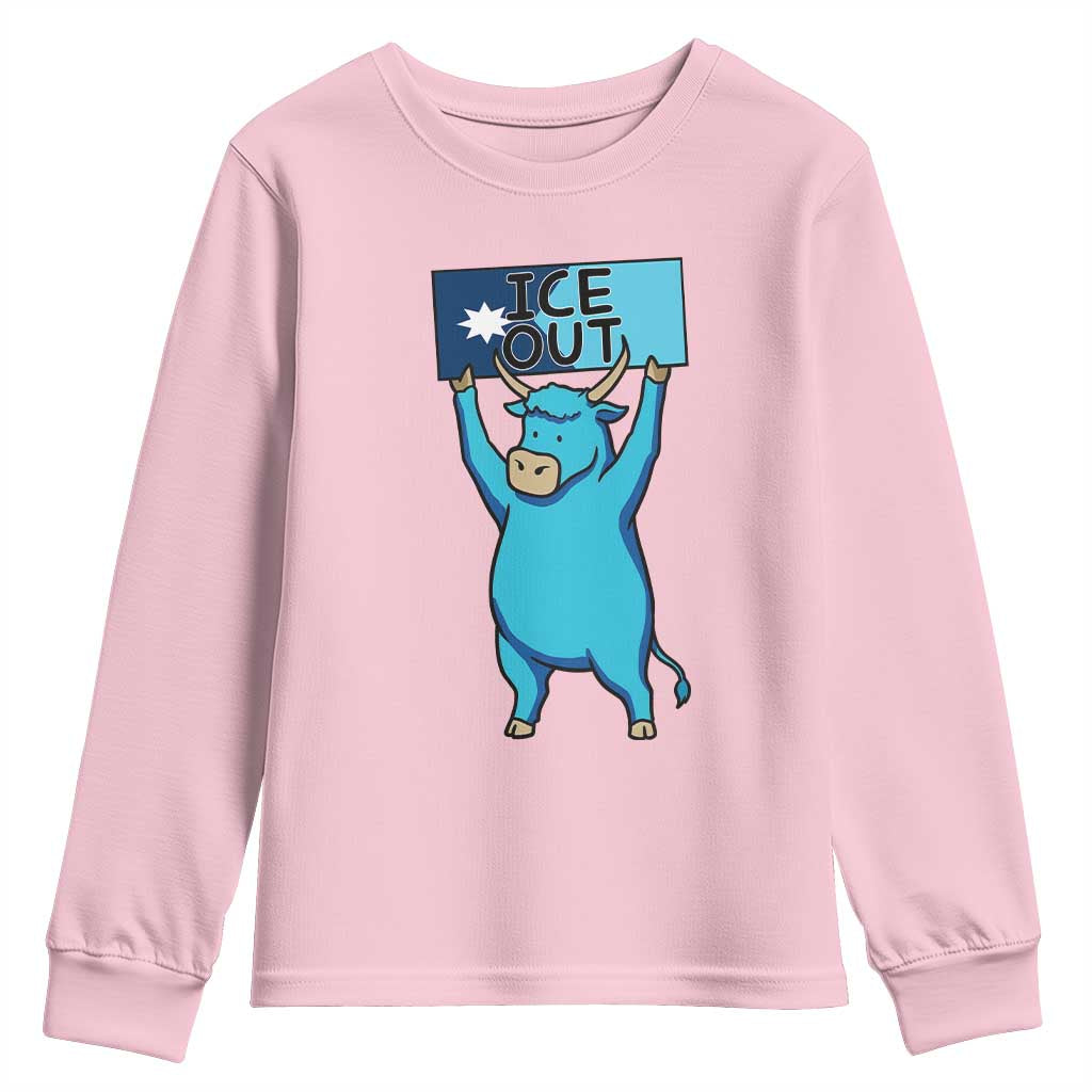 Funny Minnesota Folklore Babe The Blue Ox Youth Sweatshirt Ice Out