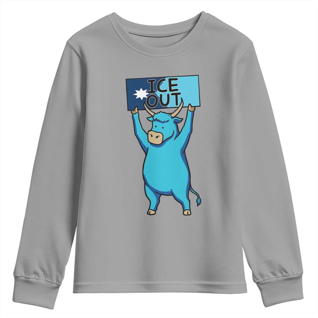 Funny Minnesota Folklore Babe The Blue Ox Youth Sweatshirt Ice Out