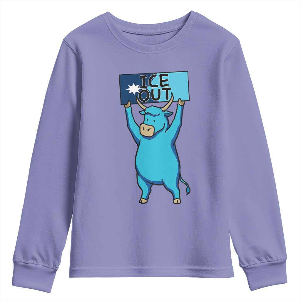 Funny Minnesota Folklore Babe The Blue Ox Youth Sweatshirt Ice Out