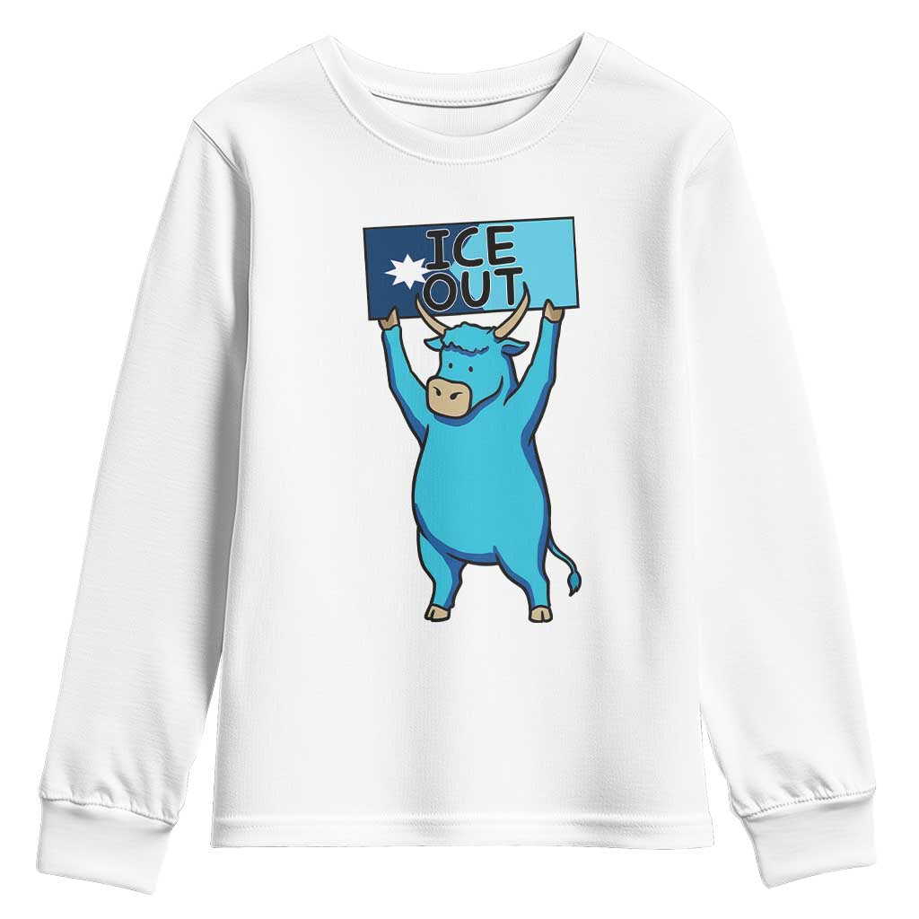 Funny Minnesota Folklore Babe The Blue Ox Youth Sweatshirt Ice Out