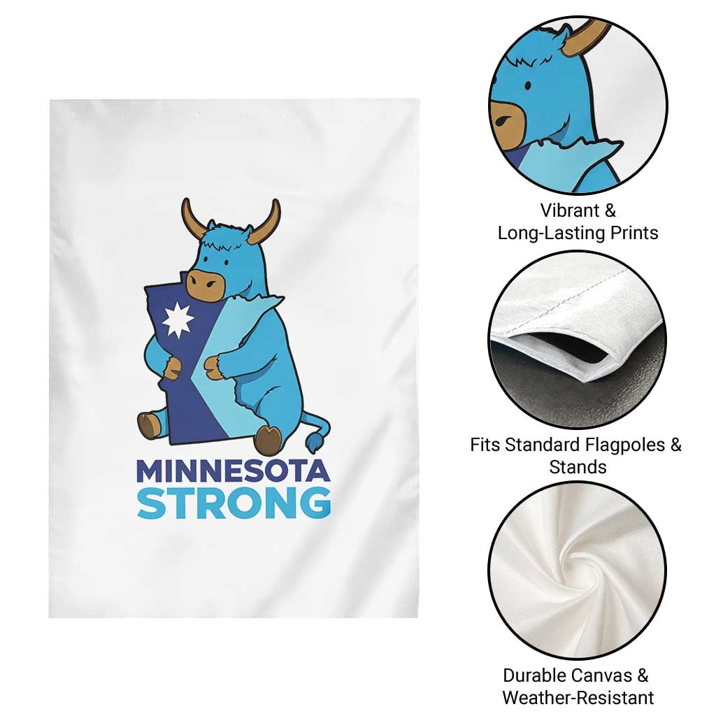 Minnesota Strong Garden Flag Blue Ox Midwest Folklore Heritage