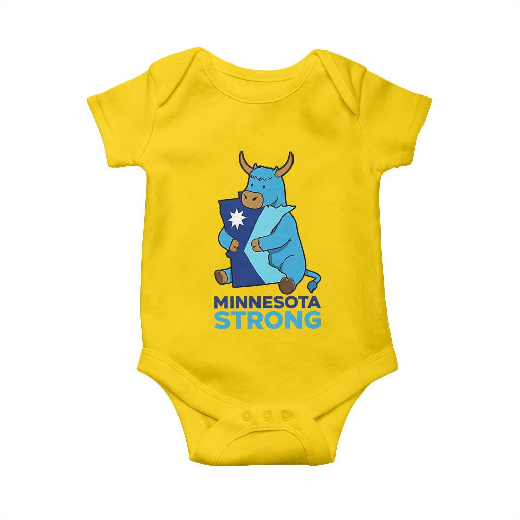 Minnesota Strong Baby Onesie Blue Ox Midwest Folklore Heritage