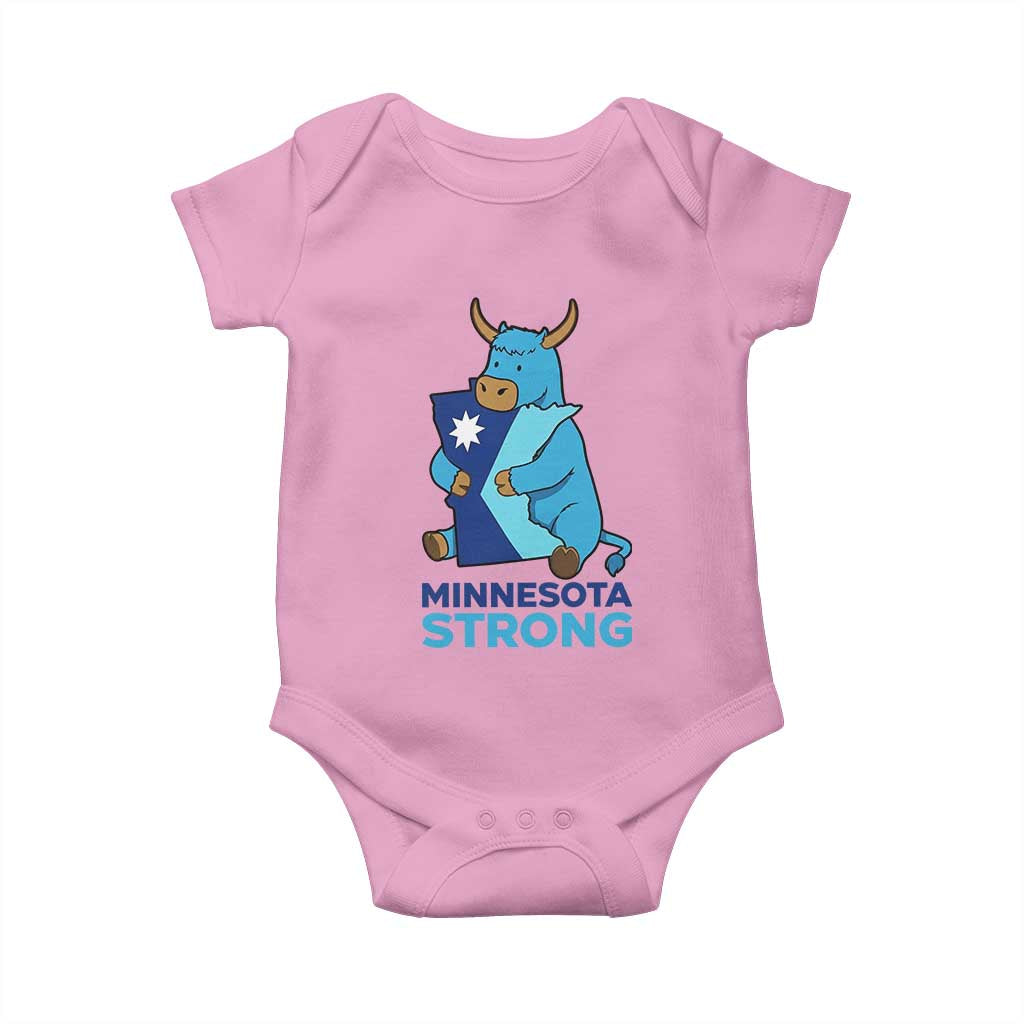 Minnesota Strong Baby Onesie Blue Ox Midwest Folklore Heritage