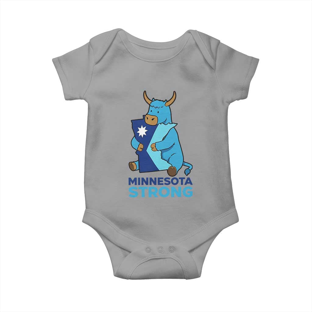 Minnesota Strong Baby Onesie Blue Ox Midwest Folklore Heritage