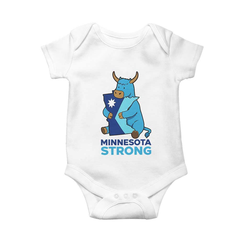 Minnesota Strong Baby Onesie Blue Ox Midwest Folklore Heritage