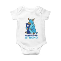 Minnesota Strong Baby Onesie Blue Ox Midwest Folklore Heritage