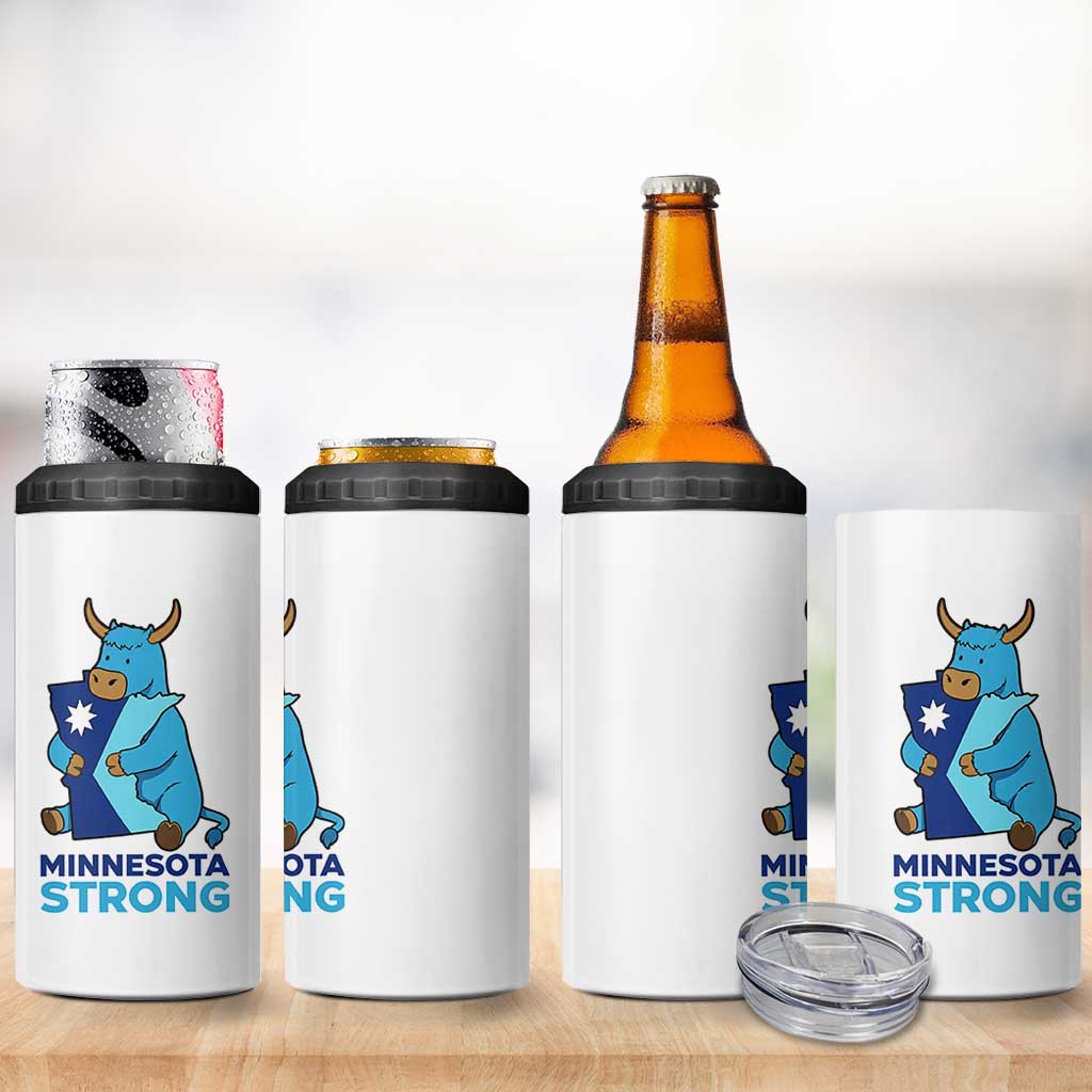 Minnesota Strong 4 in 1 Can Cooler Tumbler Blue Ox Midwest Folklore Heritage