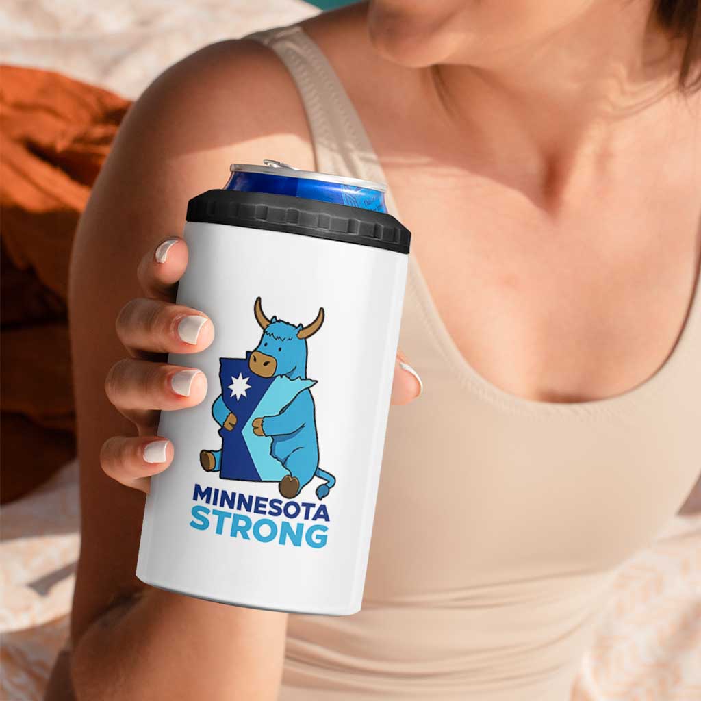 Minnesota Strong 4 in 1 Can Cooler Tumbler Blue Ox Midwest Folklore Heritage
