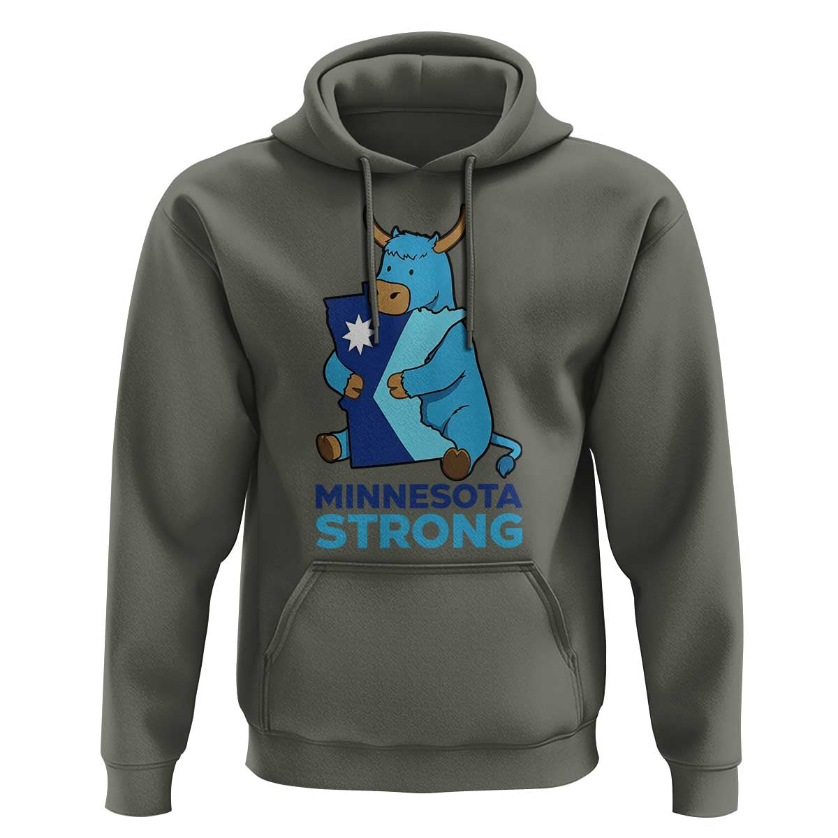 Minnesota Strong Hoodie Blue Ox Midwest Folklore Heritage