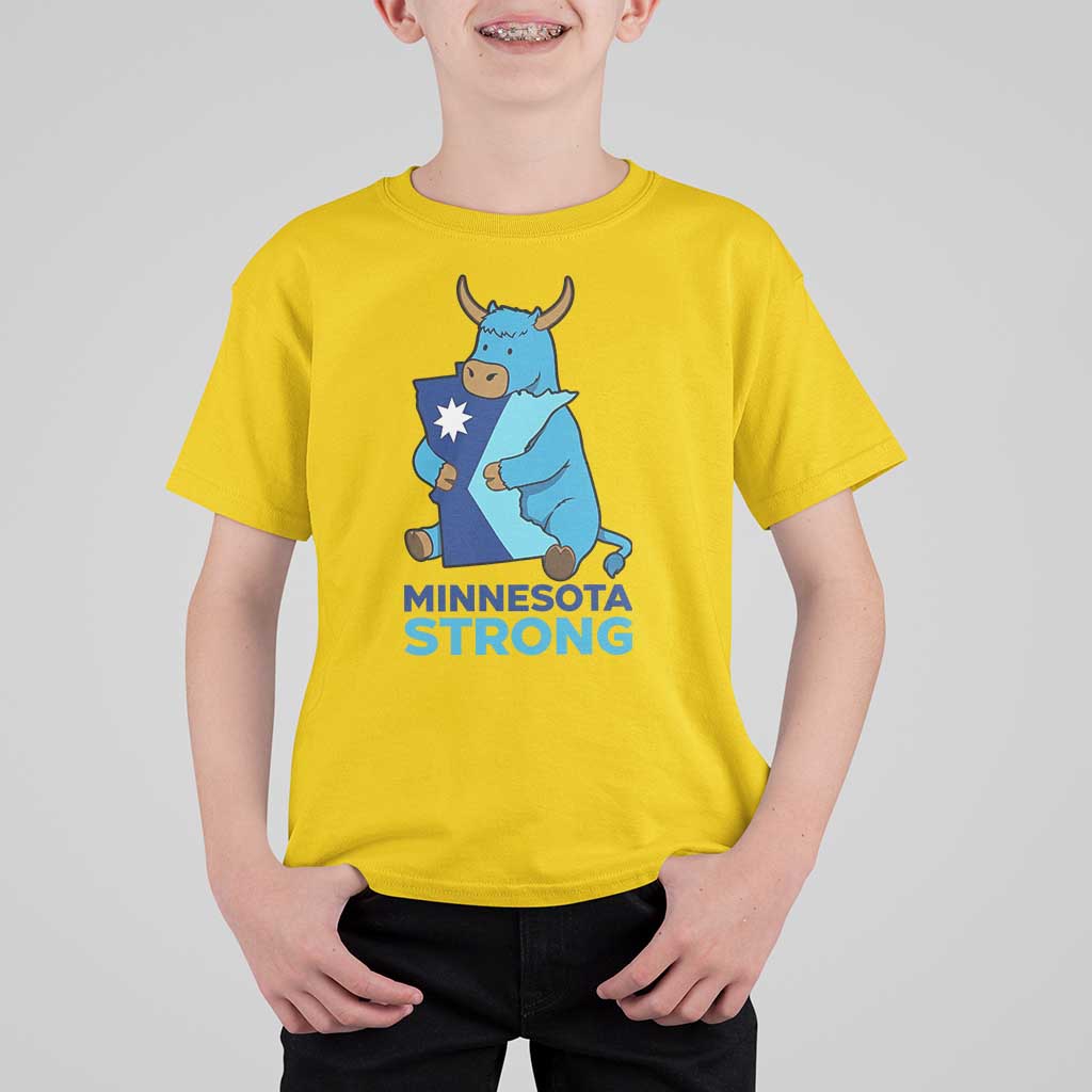 Minnesota Strong T Shirt For Kid Blue Ox Midwest Folklore Heritage