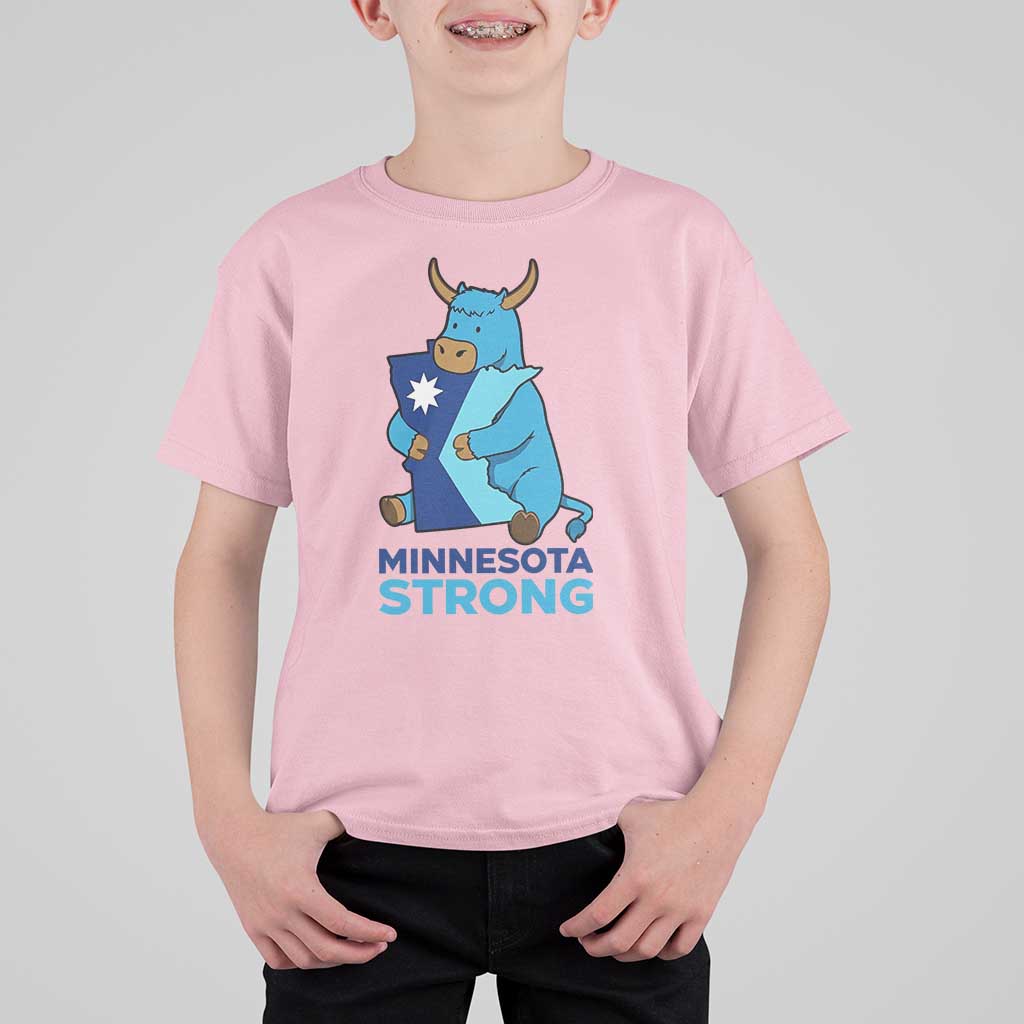 Minnesota Strong T Shirt For Kid Blue Ox Midwest Folklore Heritage