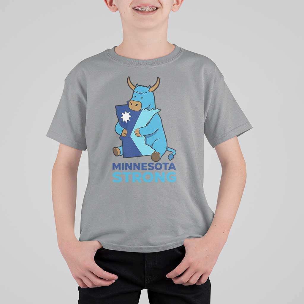 Minnesota Strong T Shirt For Kid Blue Ox Midwest Folklore Heritage