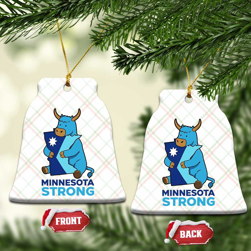 Minnesota Strong Ceramic Ornament Blue Ox Midwest Folklore Heritage