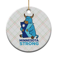 Minnesota Strong Ceramic Ornament Blue Ox Midwest Folklore Heritage