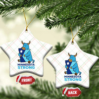 Minnesota Strong Ceramic Ornament Blue Ox Midwest Folklore Heritage