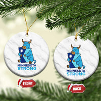 Minnesota Strong Ceramic Ornament Blue Ox Midwest Folklore Heritage